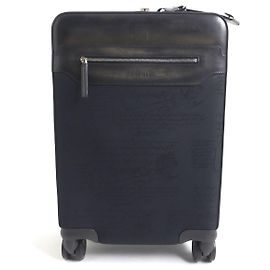 Berluti Formula 1004 Calligraphy Nylon Leather Suitcase Black