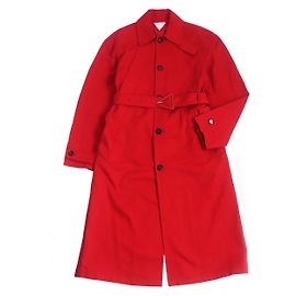 Trench Coat de Algodão Bottega Veneta Vermelho