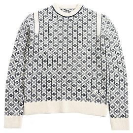 Jil Sander Plus Pullover aus Schurwolle mit Druck Elfenbein Roh