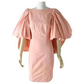 Givenchy-Givenchy Silk Blend Dress Salmon Pink 34-Pink