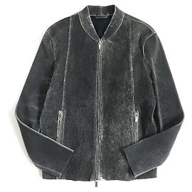 Emporio Armani Lammlederjacke Anthrazit 48 Anthrazitgrau