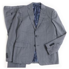 Abito in lana e seta foderato ETRO blu navy 44 Italia Blu navy