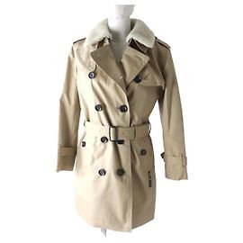 COACH F76255 Lammwoll-Trenchcoat Beige