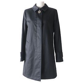 Cappotto Trench in Cotone COACH per Donne, Nero, XS Nero