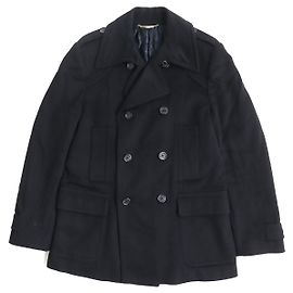 Dolce & Gabbana Cashmere Wool Double-Breasted Coat Black