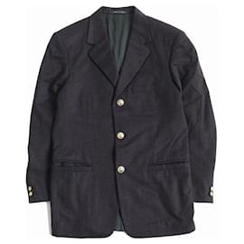 Versace-Versace Vintage Medusa Cashmere Jacket-Dark grey