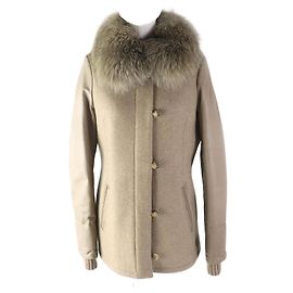 Loewe Loro Piana Kaschmirlederjacke mit Fuchsfell Andere