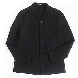 Emporio Armani Single Jacket Viscose Polyamide Cotton Elastane Jacket Black