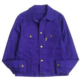 Louis Vuitton Denim-Jacke Blau 44 Authentisch Blau