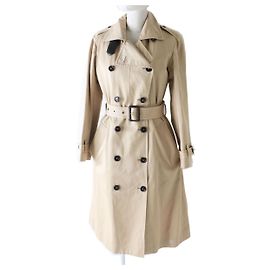 Trench Coat de Algodão Louis Vuitton Bege
