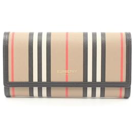 Autre Marque-Burberry Icon Stripe E-Canvas Bifold Wallet-Other