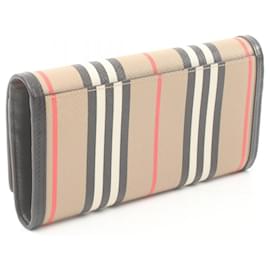 Autre Marque-Burberry Icon Stripe E-Canvas Bifold Wallet-Other