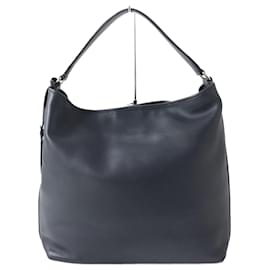 Autre Marque-HIROFU Ladies Large Leather Tote Bag Navy-Other