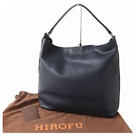 Autre Marque-HIROFU Ladies Large Leather Tote Bag Navy-Other