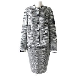 Missoni Multi-Pattern Knit Jacket & Skirt Set, Women's, Black/White Other