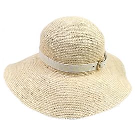 Chloé Beige Strohhut mit Chloe Borsalino Logo-Band M Beige