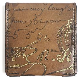 Berluti Leather Coin Case Wallet, Brown Brown