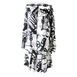 Hermès Set di 2 pezzi in seta acquerello Hermes Cliquetis Tattoo Nero