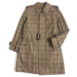 MACKINTOSH LONDON Check Trench Coat Brown L Brown