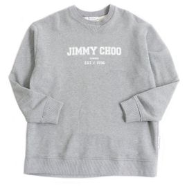 Moleton com logo JC-COLLEGE Jimmy Choo Cinza S Marrom