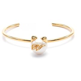 Roger Vivier Perlen Cat Bangle vergoldet Golden