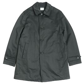 Armani Collezioni Logo Buttoned Twill Coat Dark Grey Dark grey