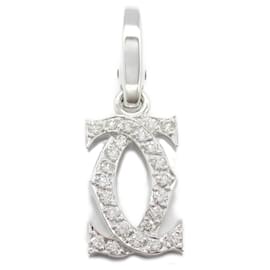 Autre Marque-Cartier 2C Diamond Charm Pendant K18WG-Other
