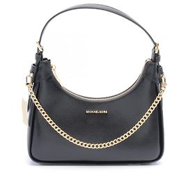 Michael Kors Wilma Leather Shoulder Bag Black Black