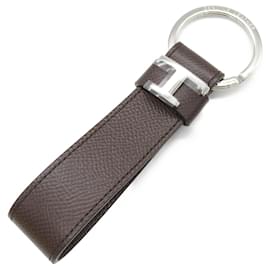 Tod's-Tod's Leather Keyring Brown XAMTSIGA200RLO9999-Brown