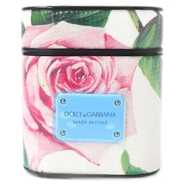 Capa de couro para AirPods com estampa de rosas Dolce & Gabbana Multicor