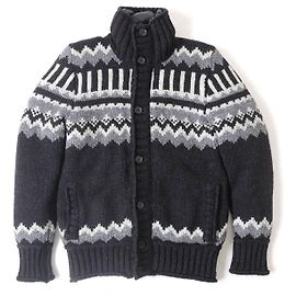 Dolce & Gabbana Wool Alpaca Knit Jacket Charcoal Gray Men's Dark grey