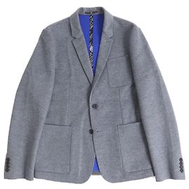 Berluti Wool Cashmere Blend Single Jacket R50 Grey Grey