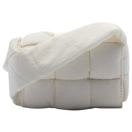 Bottega Veneta Nylon Candy Padded Tech Cassette Shoulder Bag White