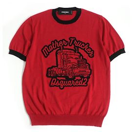 Maglione corto rosso e nero DSQUARED2 M Altro