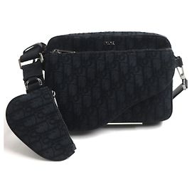 Dior HOMME Canvas 2way Pouch Black