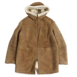 Yves Saint Laurent Manteau en shearling Mouton Saint Laurent Camel