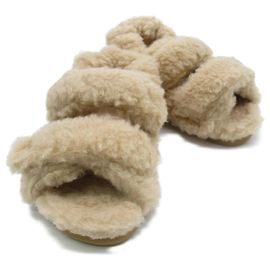 Max Mara Teddy Silk Sandals Beige Beige