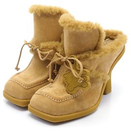 Burberry Highland Suede Mules Brown