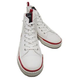 Christian Louboutin Pedro Canvas Sneakers White White