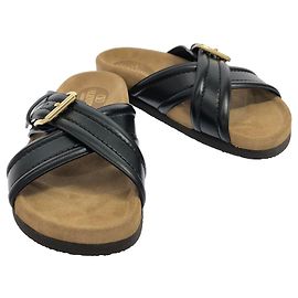 Valentino Leather Sandals Black Black