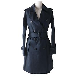 Trench coat Mackintosh in cotone Blu navy