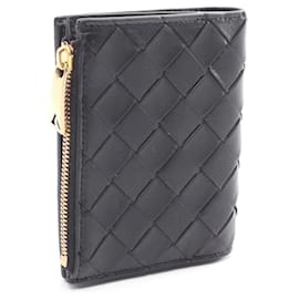 Autre Marque-Bottega Veneta Leather Intrecciato Wallet Black-Other
