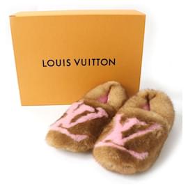 Louis Vuitton-Louis Vuitton Mink Fur Dreamy Loafers 1A4MD7-Other