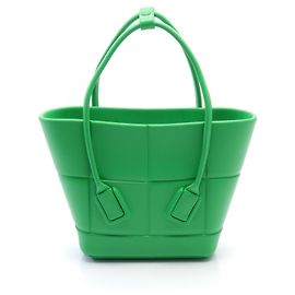 Bottega Veneta The Arco Rubber Handbag 691194 Green