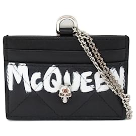 Alexander Mcqueen-Alexander McQueen Leather Card Case-Black
