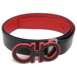 Salvatore Ferragamo Leather Belt Red Nero Red
