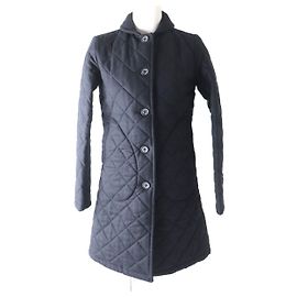 Mackintosh Wool Quilted Coat for Women, Black Black
