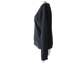 Versace-Versace Cashmere Knit Top with Medusa Pin-Black