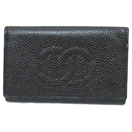 Autre Marque-Chanel Caviar Skin 6 Key Case Black A01439-Other