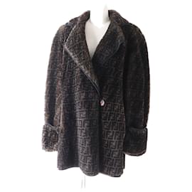 Autre Marque-Fendi Vintage Women's Reversible Shearling Coat-Other